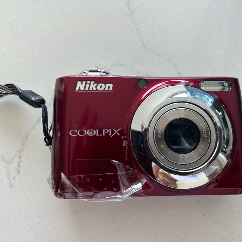 Nikon Red COOLPIX Digital Camera Compact Design